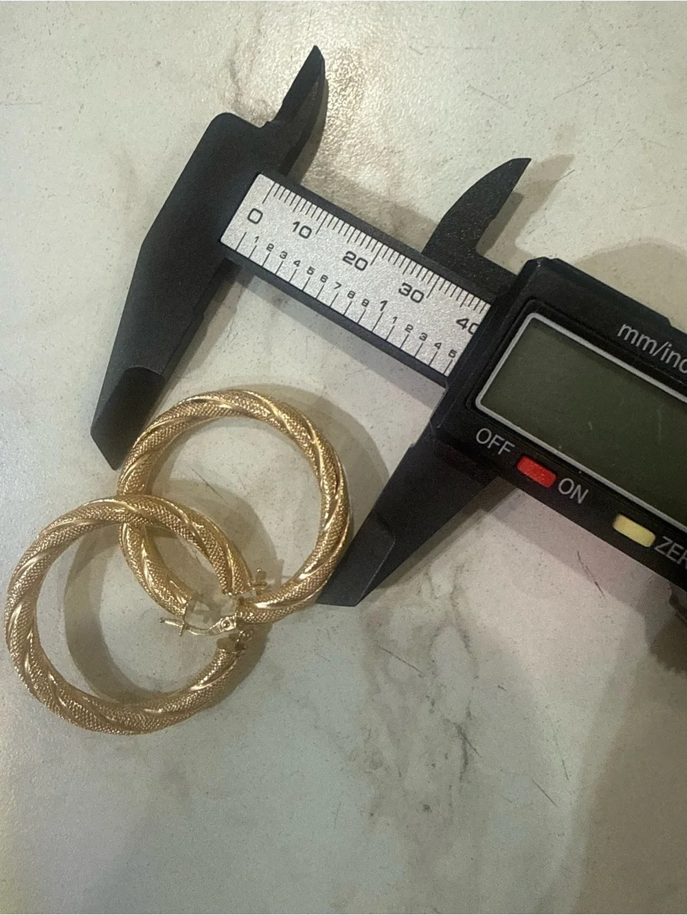 10k Textured Gold Hoop Earrings for Women